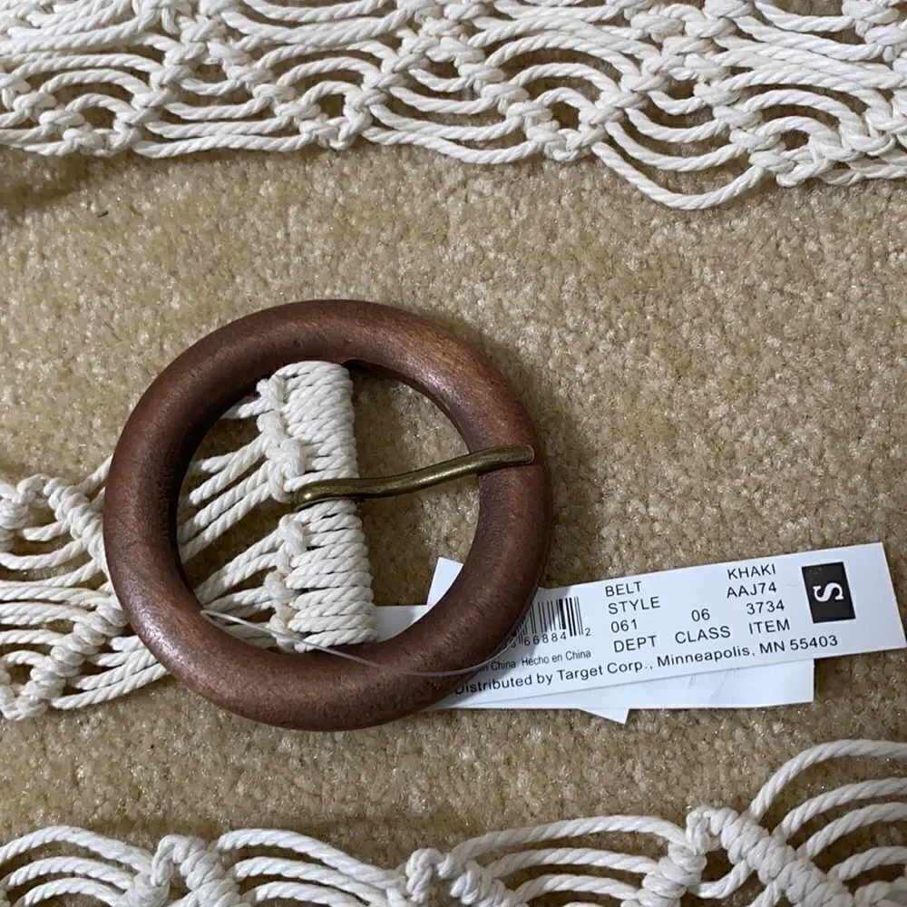 Women’s Belt 100% Woven Cotton Body Small NWT
